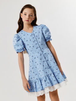 ACOOLA / Платье детское для девочек Valen голубой принт