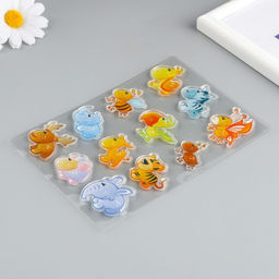 Штамп для творчества силикон «Забавные животные», 11×16 см