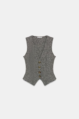 STRUCTURED WAISTCOAT WITH BUTTONS - Zara фото 5