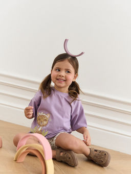 Футболка оверсайз Лаванда с принтом 0+ - Bungly фото 4