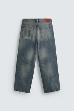 RELAXED FIT EMBROIDERED NFL MIAMI DOLPHINS JEANS - Zara фото 6