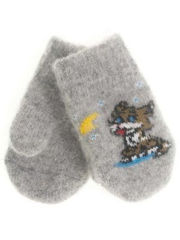 Варежки детские круговые Собака и месяц 0112-3 - Рассказовские варежки фото 3