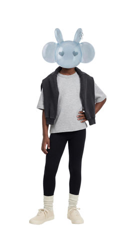 LEGGING RIB CON MODAL ETIQUETA / Negro