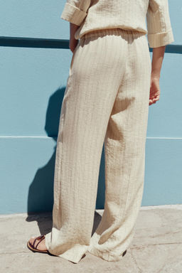 STRIPED STRAIGHT-LEG TROUSERS - Zara фото 3