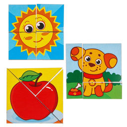 Головоломка геометрическая деревянная «Ферма», двусторонние