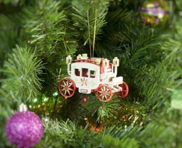 Новогодние елочные игрушки: Карета крытая 3020 Red Classic