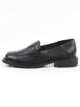 03-DEB58-1 BLACK Лоферы женские (натуральная кожа)