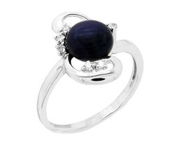 Кольцо из серебра жемчуг, К1329ч