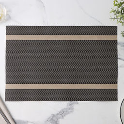 Набор салфеток сервировочных на стол Доляна Рона, 4 шт, 4530 см, цвет коричневый  фото 3