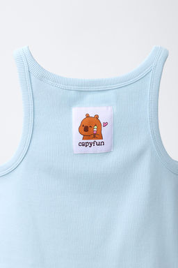 TOP RIB CAPIBARA CAPYFUN  / Azul pastel