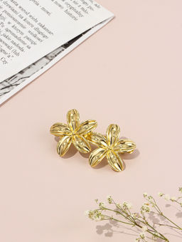 Цена за 2 шт. Заколка-автомат для волос "Орнелла" 7 см, золото