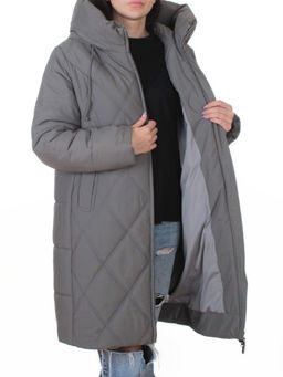 A612 GRAY/MENTHOL Куртка зимняя женская (верблюжья шерсть, 120 гр. холлофайбер)