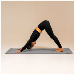 Коврик для фитнеса и йоги ONLYTOP, нескользящий, 183×61×0.6 см, цвет серый/чёрный