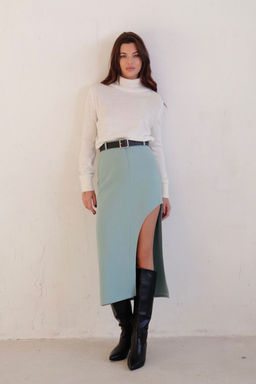 10706 Юбка с вырезом в цвете мята - Martichelli фото 11