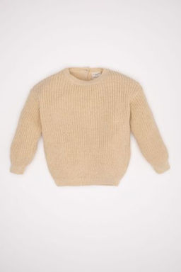 K?z Bebek Bisiklet Yaka Triko Kazak