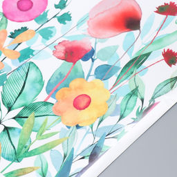 Наклейка интерьерная цветная «Цветочная полянка», пластик, 60×90 см