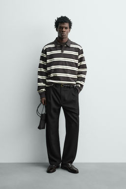 REGULAR FIT STRIPED POLO SHIRT - Zara фото 9