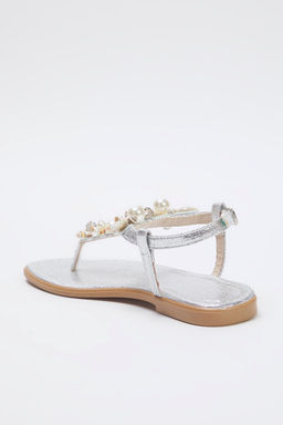 Trendyol Shoes Gumus Deniz Kabuklu Tasl? Parmak Aras? Kad?n S?k Sandalet TAKSS25SD00007 - Trendyolmilla фото 7