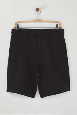 TRENDYOL MAN Limited Edition Erkek Siyah Gabardin Brit Kapamal? Yan Cep Detayl? Sort & Bermuda TMNSS25SR00026 - Trendyolmilla фото 3