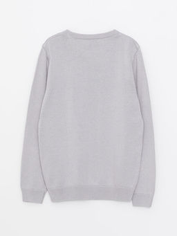 Bisiklet Yaka Basic Uzun Kollu Erkek ?ocuk Triko Kazak - Waikiki фото 2