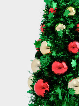 Ель искусственная, 21 см, с шарами, в горшке, мишура/пластик, зеленая, New year - Anna lafarg фото 2