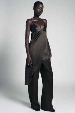 ASYMMETRIC CONTRAST TOP ZW COLLECTION - Zara фото 5