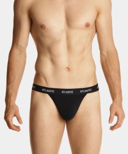 ATLANTIC MP-1572 Трусы стринги String Comfort - 1 шт. в упак. черный