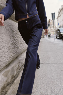 BOOTCUT TROUSERS WITH CONTRAST TOPSTITCHING - Zara фото 5