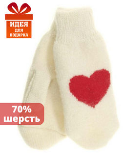 Варежки детские круговые Сердце 0509-1