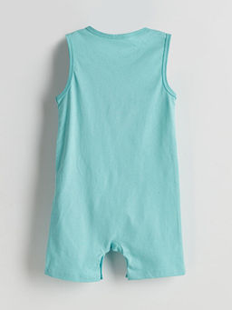 Bask?l? Erkek Bebek Penye Tulum