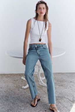 JEANS Z1975 STRAIGHT HIGH-WAIST CROSSOVER WAIST