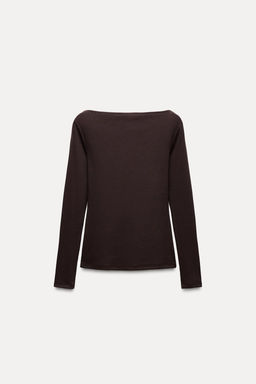 RIBBED LONG SLEEVE T-SHIRT - Zara фото 17