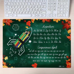 Накладка на стол пластиковая А3 (460×330 мм), Calligrata «Пиши правильно. Письмо», 430 мкм, обучающая