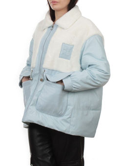 H24-223 WHITE BLUE Куртка демисезонная женская (100 гр. холлофайбер) - Fashion фото 5