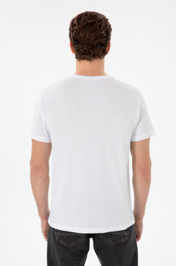 Erkek Regular Fit Bisiklet Yaka Beyaz Basic Ti__rt Sepette S_rpriz _ndirim - U.s. polo assn фото 5