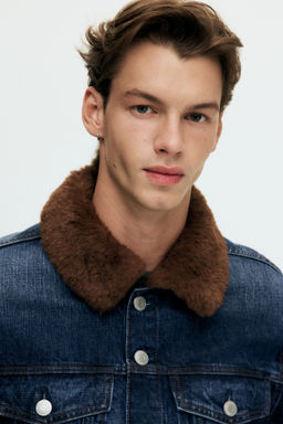 Cazadora trucker en denim con cuello - H&m фото 3