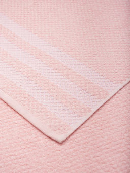 Махровое полотенце, 70х140 см, 100% хлопок принт Паутинка белая цвет пудра