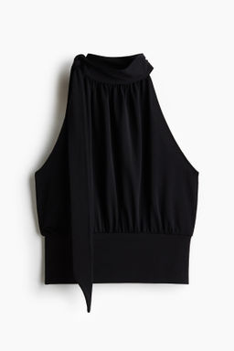 Top de crep? con cuello fular