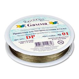 Zlatka / Gamma Проволока для бисера (ланка) DP d 0.45 мм 100 м 0.5 м №01 под серебро