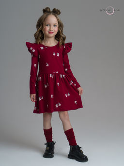 Платье Фея лютики бордо - Sovalina фото 12