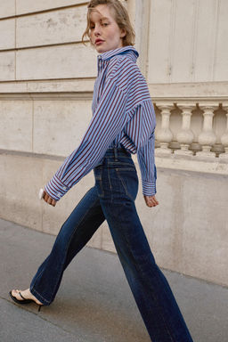 CAMISA OXFORD RAYAS / Rojo / Negro - Zara фото 5
