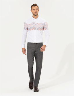 Antrasit Regular Fit _izgili Kanvas Pantolon - Pierre cardin фото 3