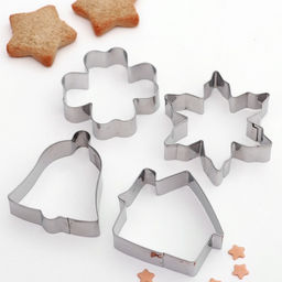 Набор форм для вырезания печенья Доляна Снежинка. Домик. Колокольчик. Клевер, 4 шт. фото 6
