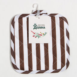 Прихватка Доляна цвет кофе 17х17 см, 100% п/э  фото 4