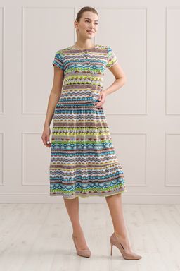 Платье женское из кулирки Кармелита Орнамент