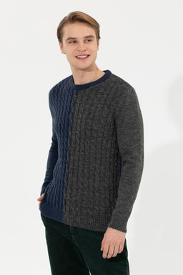 Мужской темно-синий вязаный свитер - U.s. polo assn фото 15