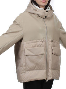 H24-210 BEIGE Куртка демисезонная женская (100 гр. холлофайбер) - Fashion фото 2