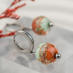 Серьги из муранского стекла PARADISE APPLES LC3460