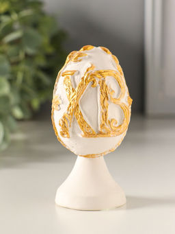 Фигурка гипс Яйцо Пасхальное ХВ, 9?4 см, золотистое