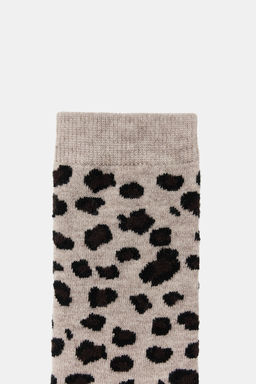 CALCETINES JACQUARD ESTAMPADO ANIMAL / Leopardo